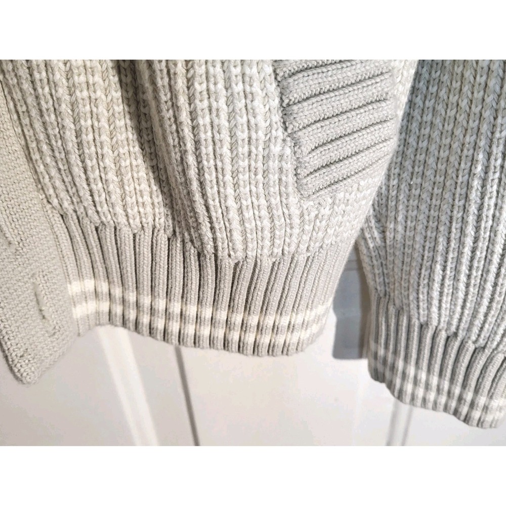 Tommy Hilfiger Men's ‎ Size L Cream Cotton Cardigan Sweater  Old Money Academia - Picture 7 of 12